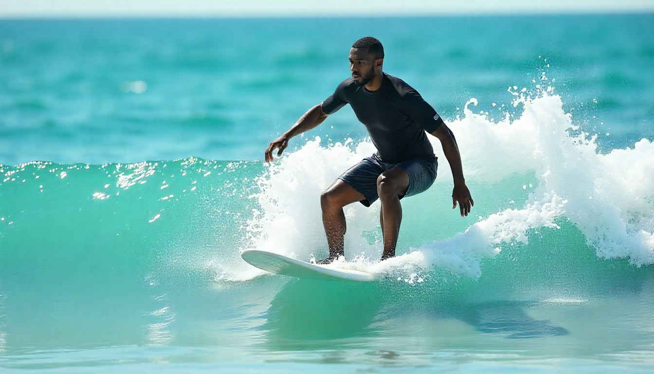 Khor Fakkan beach resort, blue sea, waves, people relaxing