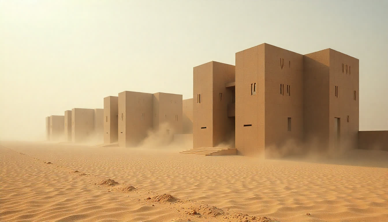 Modern architectural projects in Abu Al Abyad, futuristic buildings and innovation centers