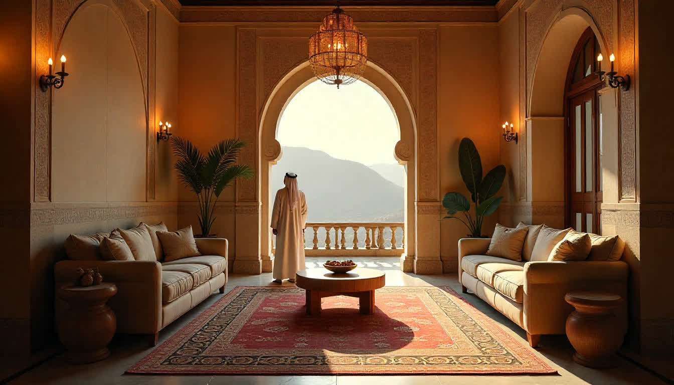 Zaid city’s traditional hospitality with locals welcoming guests in elegant majlis settings